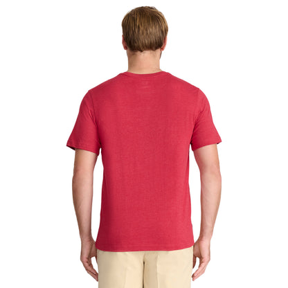 Izod SALTWATER SHORT SLEEVE SOLID T-SHIRT WITH POCKET GLOSSY RED