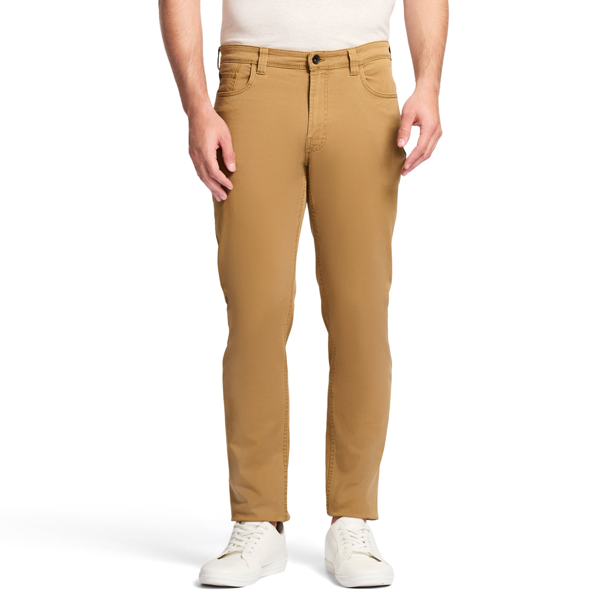 Izod Saltwater 5-Pocket Straight Fit Chino Pant - Cognac