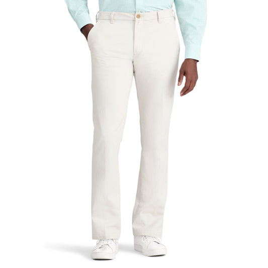 Izod Performance Stretch Flat-Front Straight Fit Chino Pants - Warm Pearl