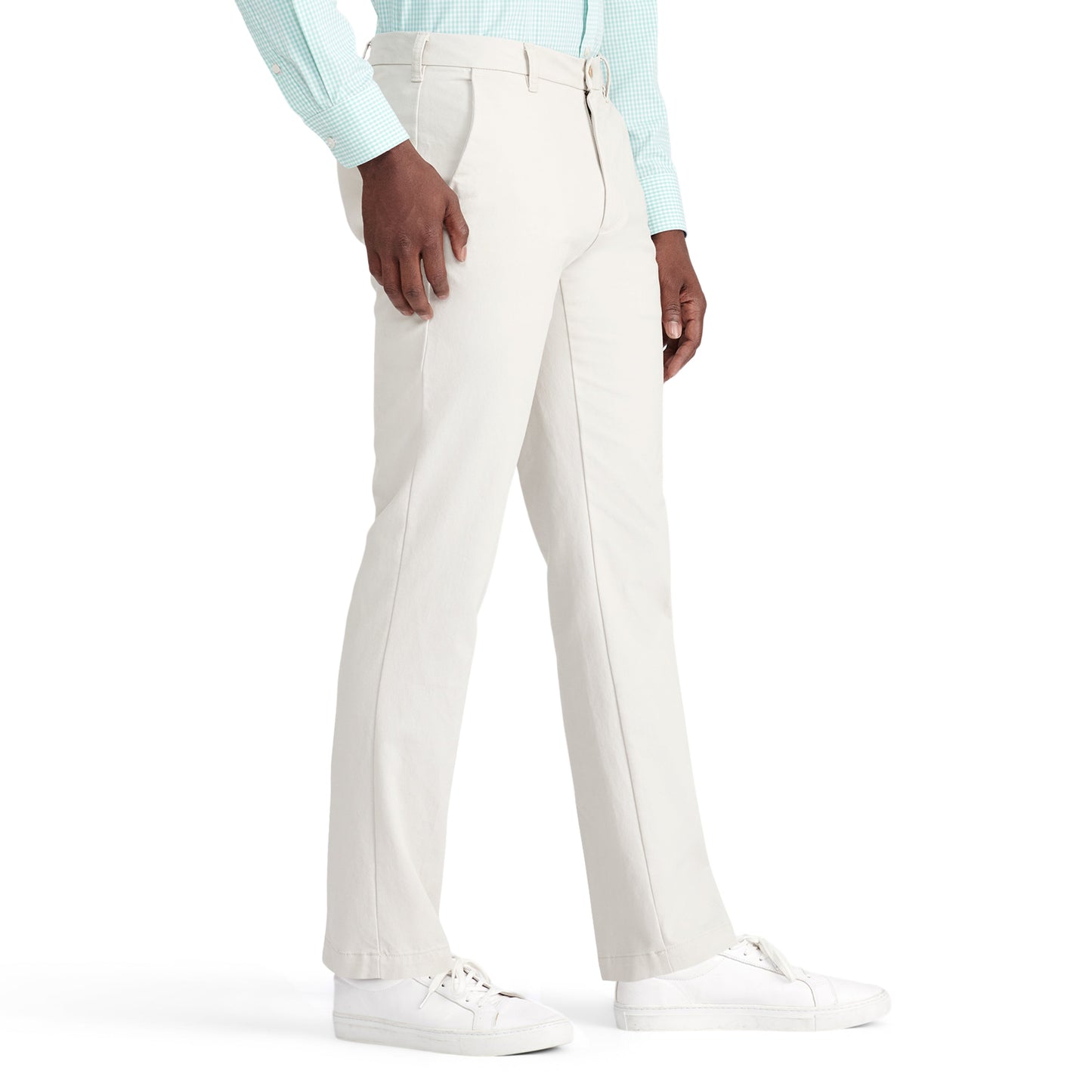 Izod Performance Stretch Flat-Front Straight Fit Chino Pants - Warm Pearl