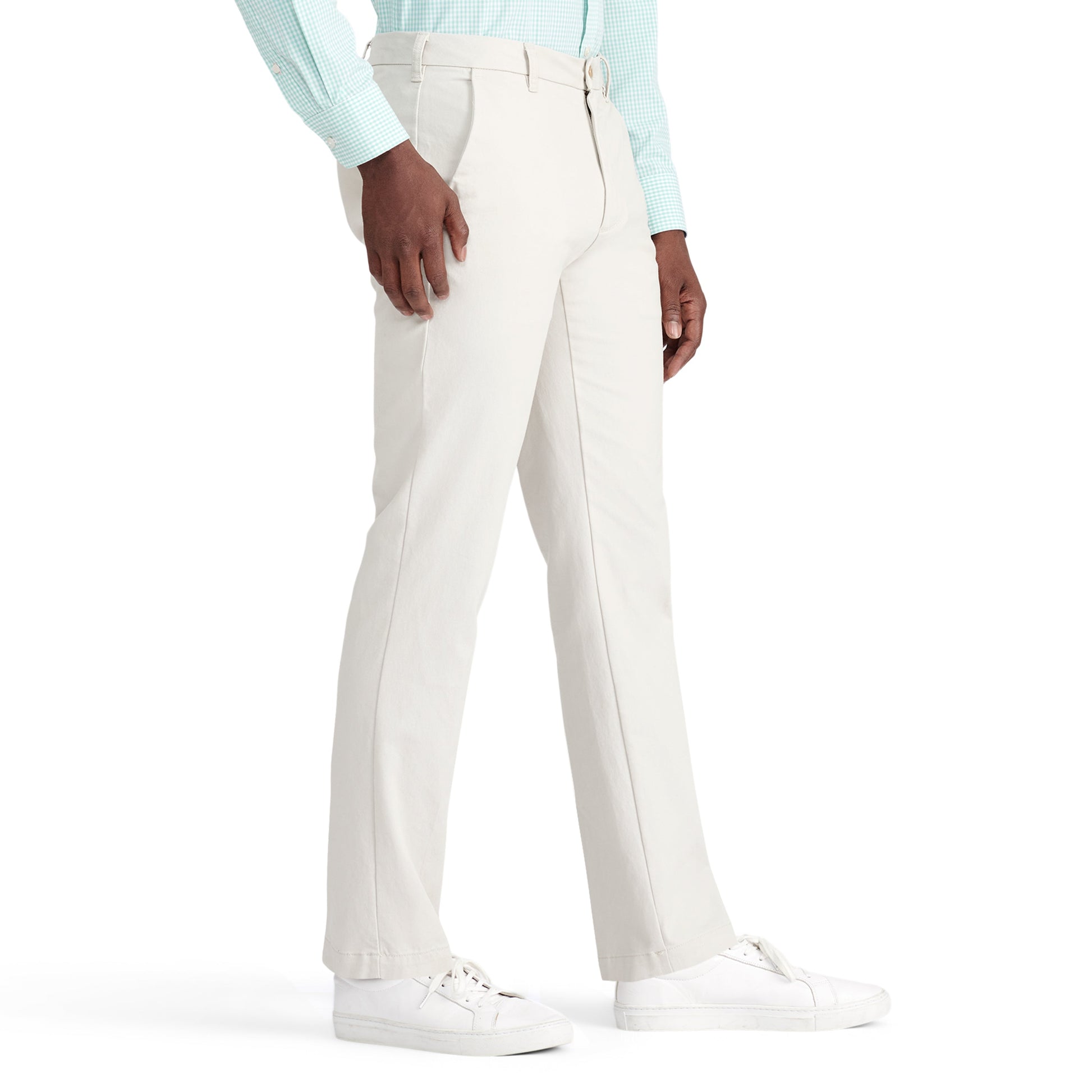 Izod Performance Stretch Flat-Front Straight Fit Chino Pants - Warm Pearl