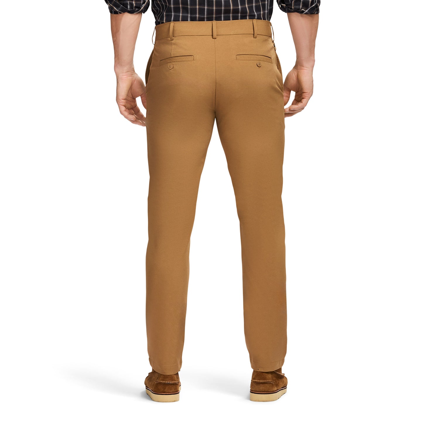 Izod Traveler Flat Front Chino - Cognac Hthr