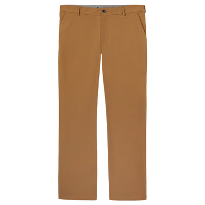 Izod Traveler Flat Front Chino - Cognac Hthr