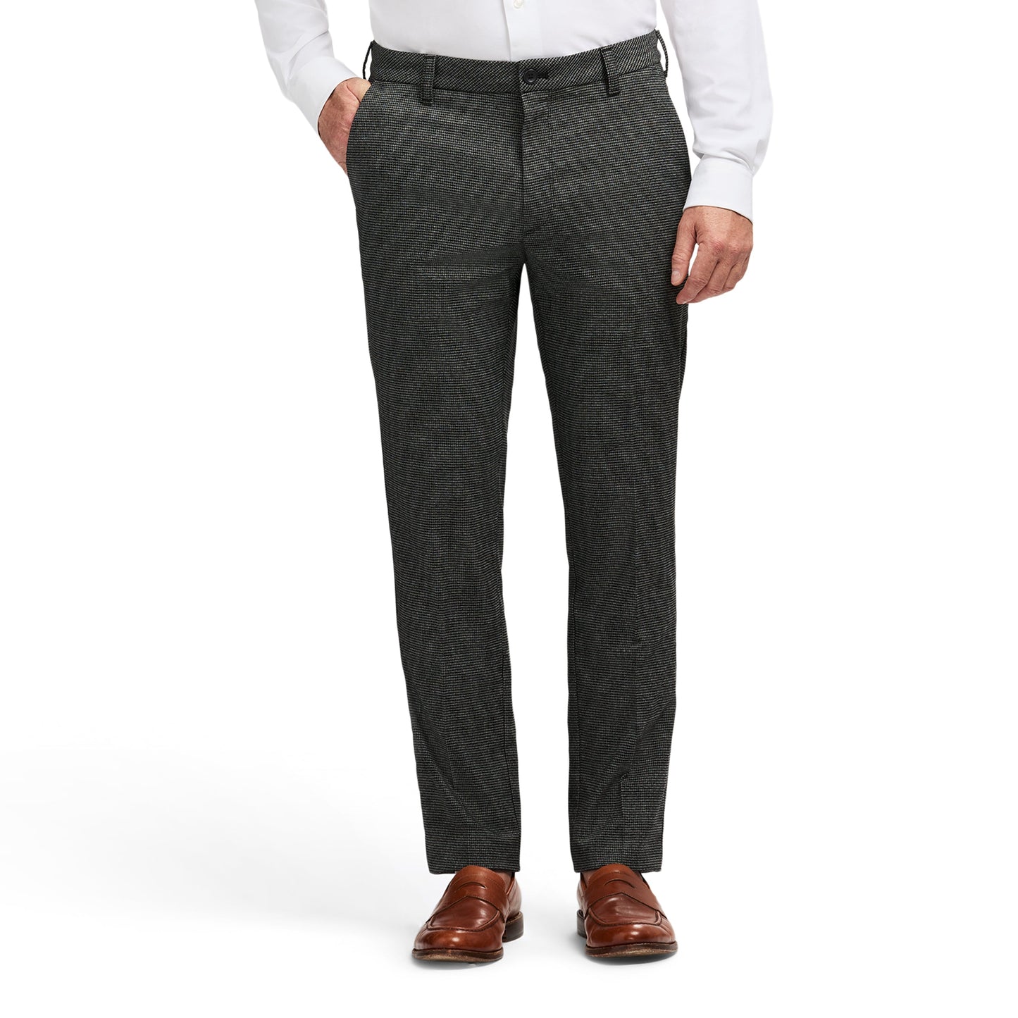 Izod Performance Dress Flat Front Chino - Black