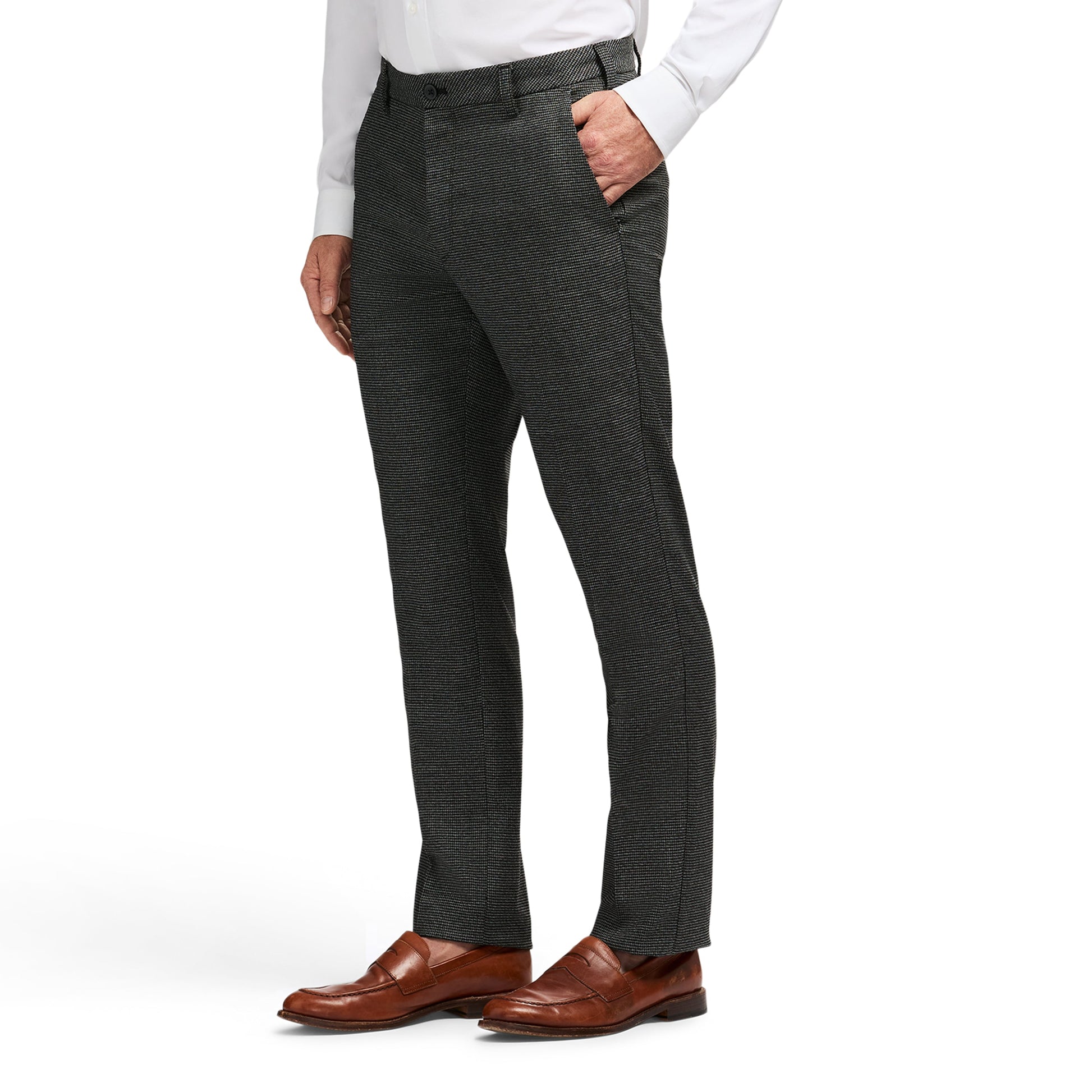 Izod Performance Dress Flat Front Chino - Black