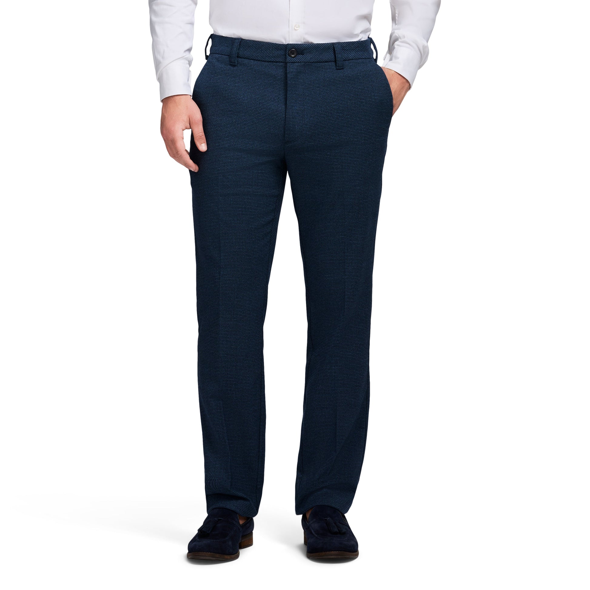 Izod Performance Dress Flat Front Chino - Navy Blazer