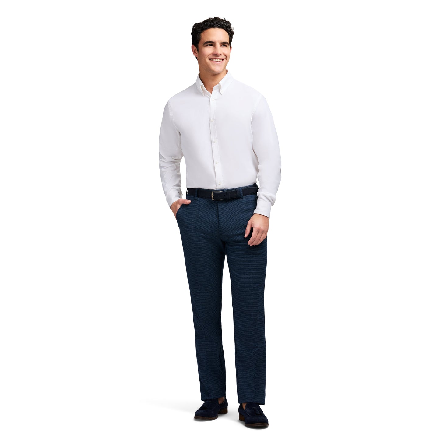 Izod Performance Dress Flat Front Chino - Navy Blazer
