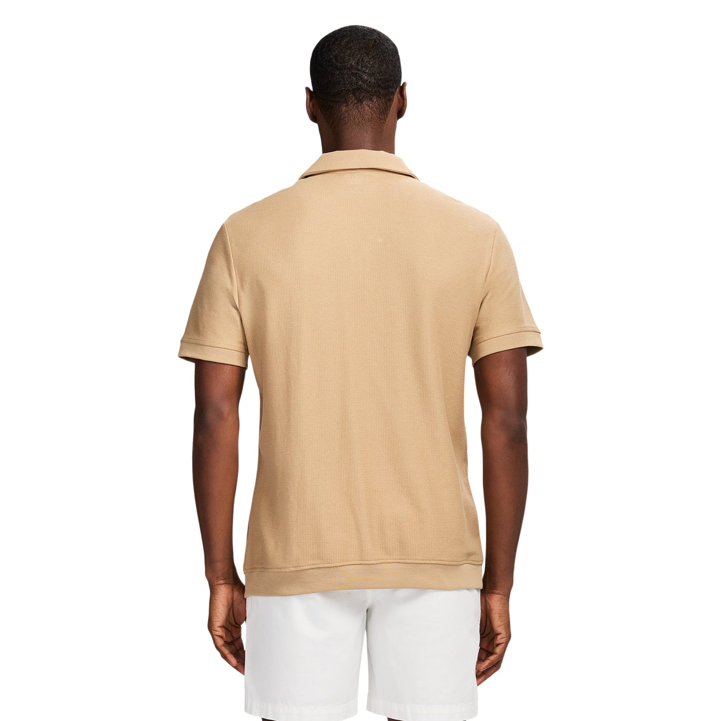 Izod Johnny Collar Textured Knit Polo - Tannin