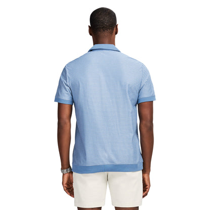 Izod Johnny Collar Textured Knit Polo - Moonlight Blue