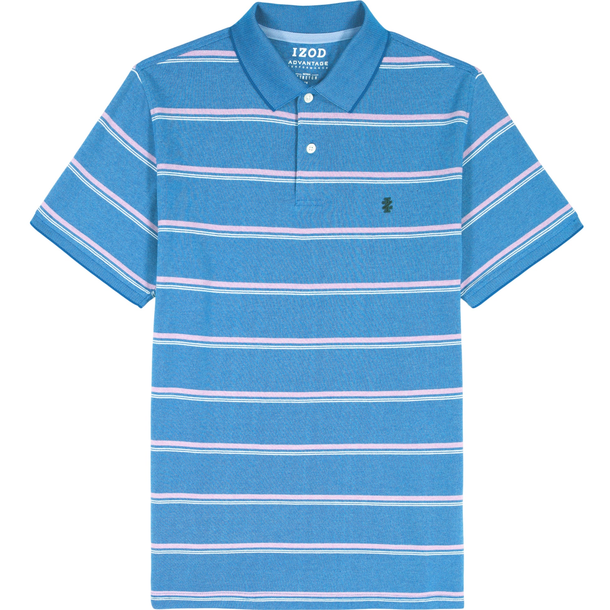 Izod ADVANTAGE PERFORMANCE STRIPED POLO - LAPIS BLUE