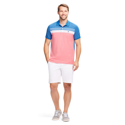Izod ADVANTAGE PERFORMANCE STRIPED POLO - LAPIS BLUE