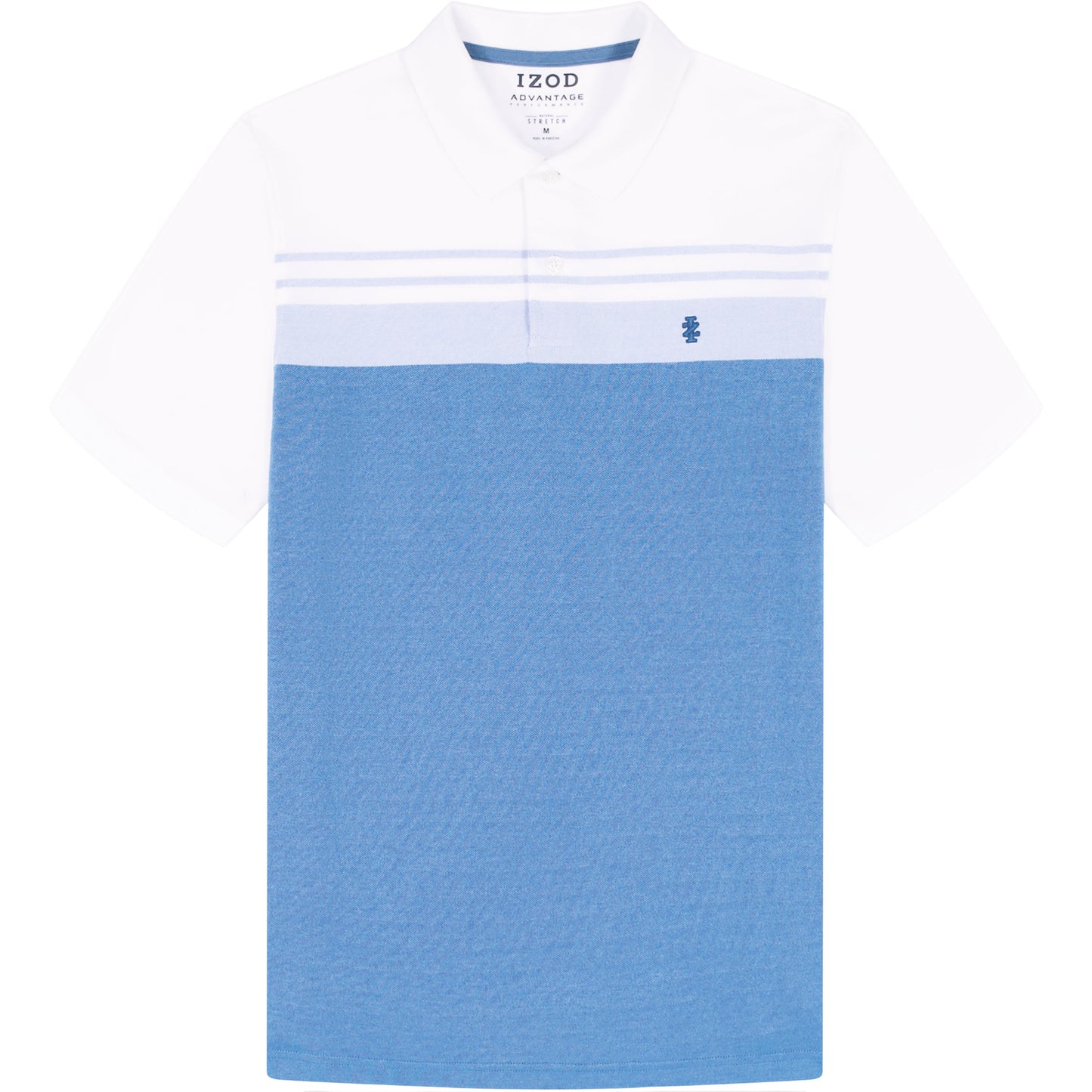 Izod ADVANTAGE PERFORMANCE STRIPED POLO - BRIGHT WHITE