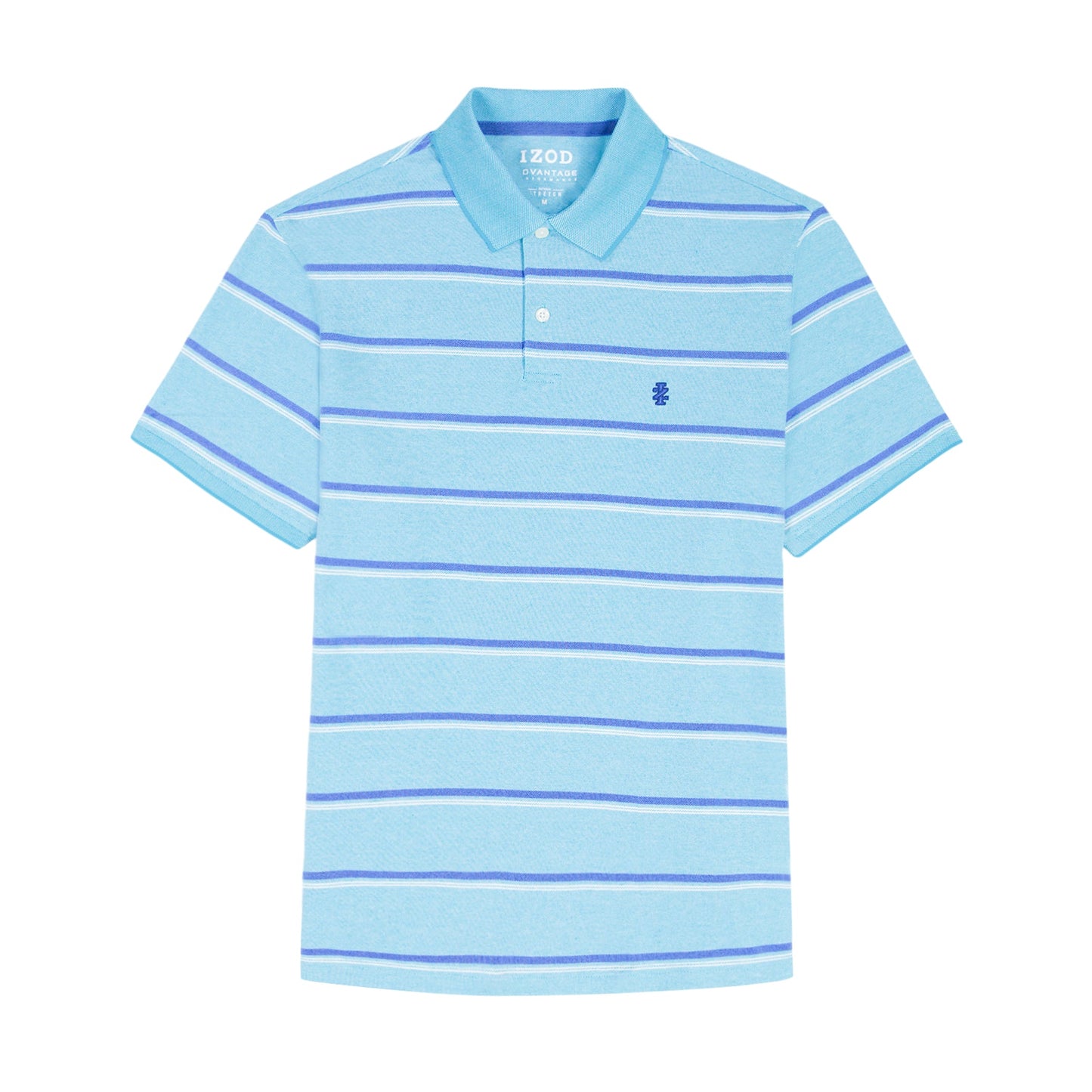 Izod ADVANTAGE PERFORMANCE STRIPED POLO - PEACOCK BLUE