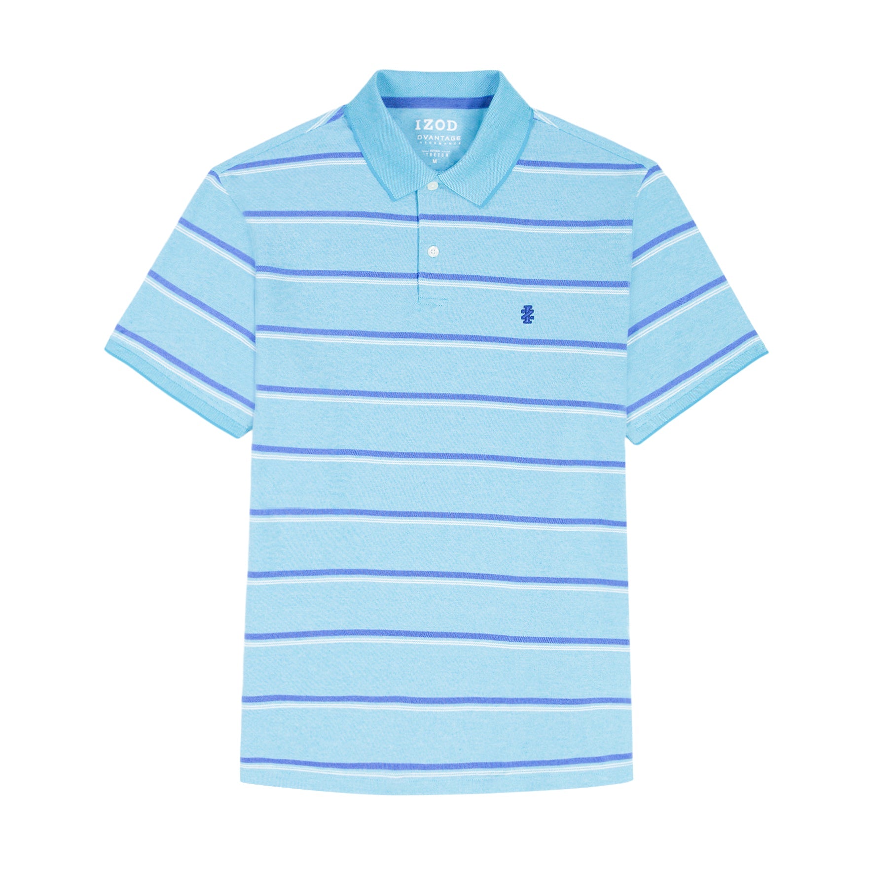 Izod ADVANTAGE PERFORMANCE STRIPED POLO - PEACOCK BLUE