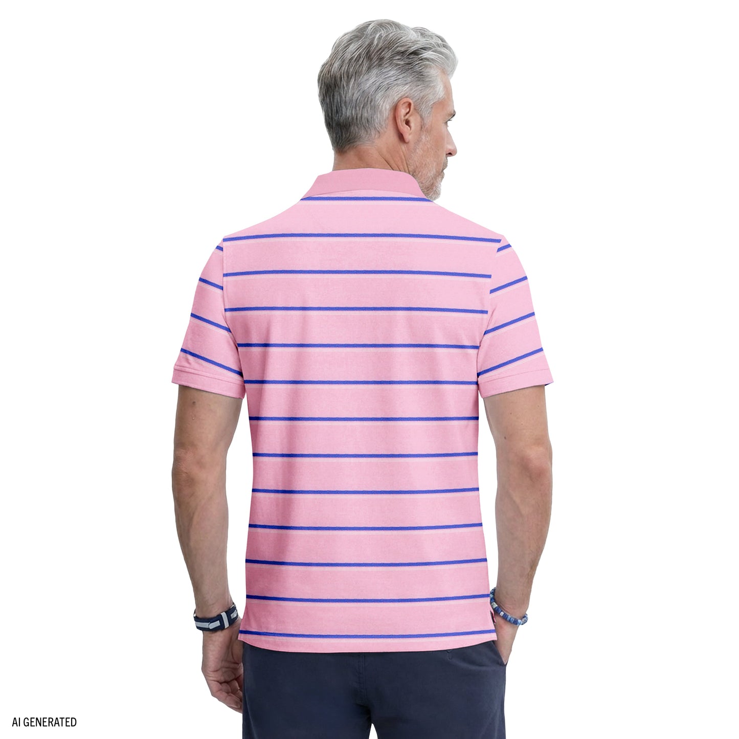 Izod ADVANTAGE PERFORMANCE STRIPED POLO - SACHET PINK