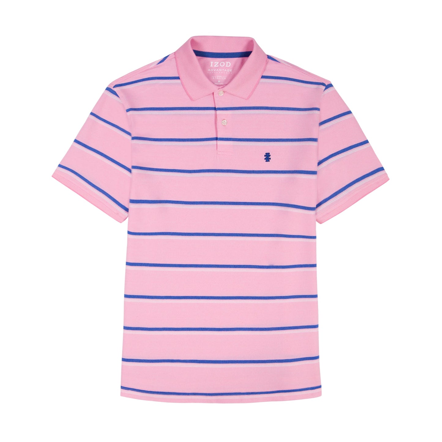 Izod ADVANTAGE PERFORMANCE STRIPED POLO - SACHET PINK