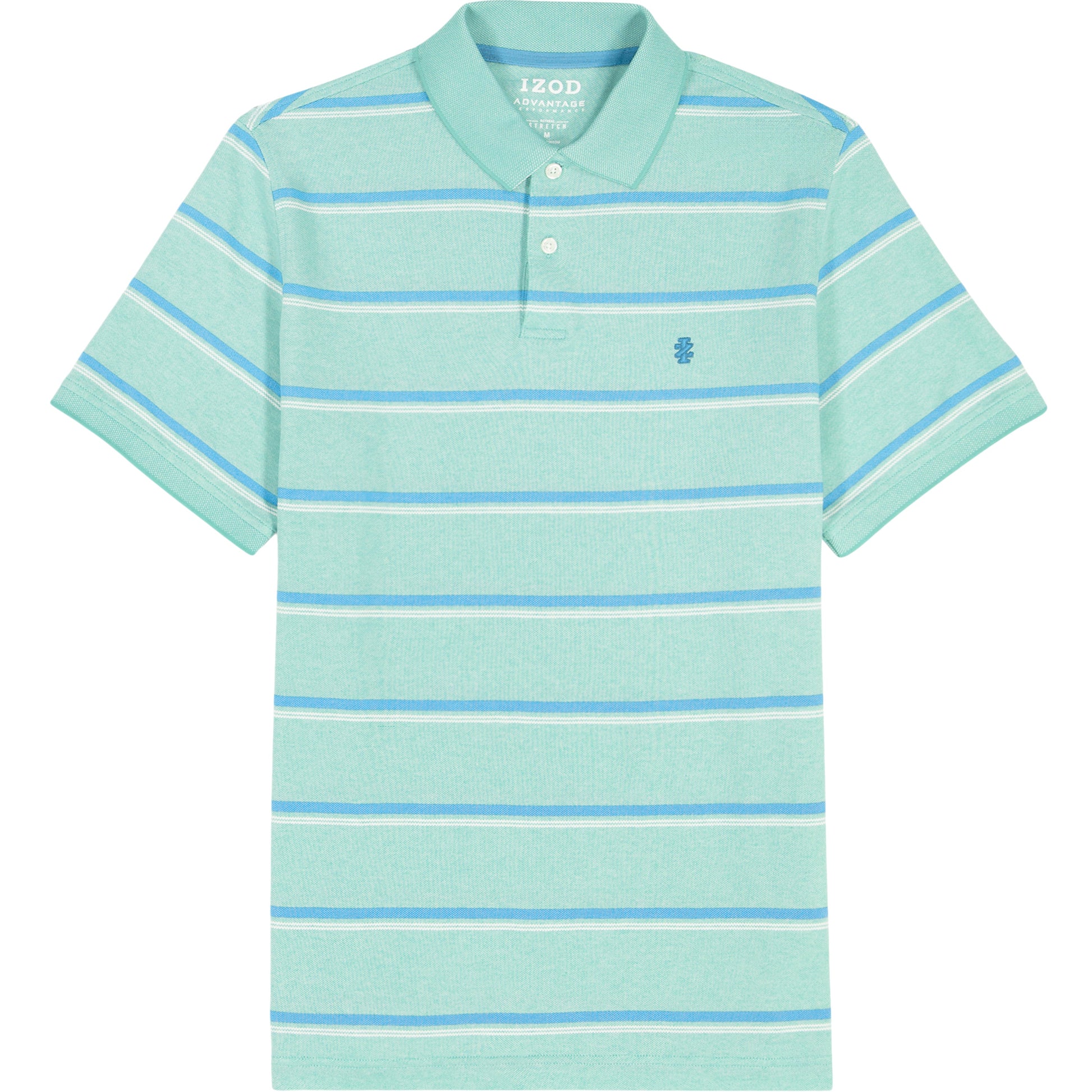 Izod ADVANTAGE PERFORMANCE STRIPED POLO - BILLIARD
