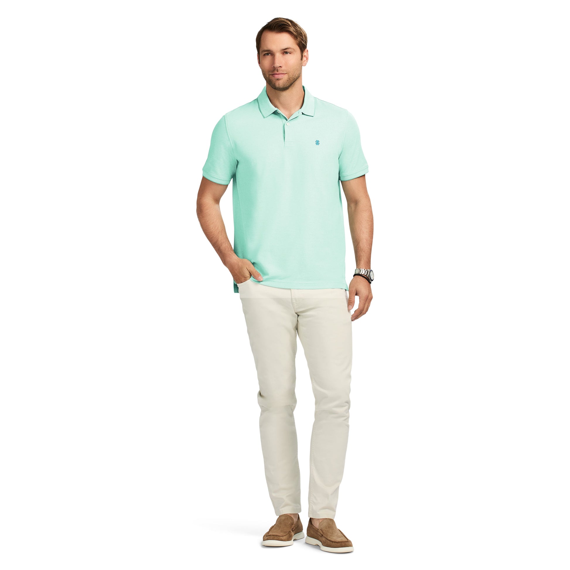 Izod ADVANTAGE PERFORMANCE POLO - BIRDS EGG GREE