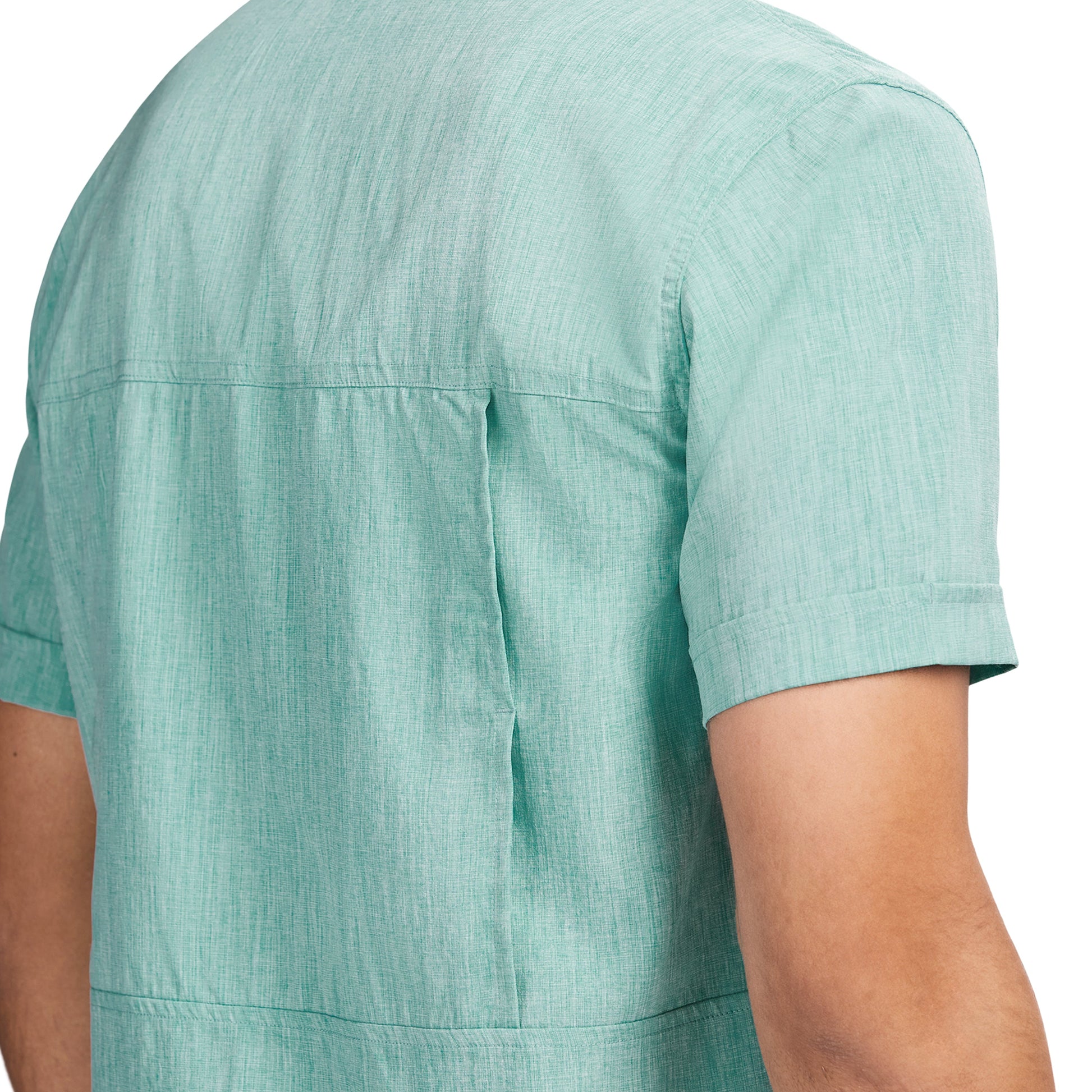 Izod SUNSHIELD PERFORMANCE S/S BUTTON-DOWN SHIRT - AGATE GREEN