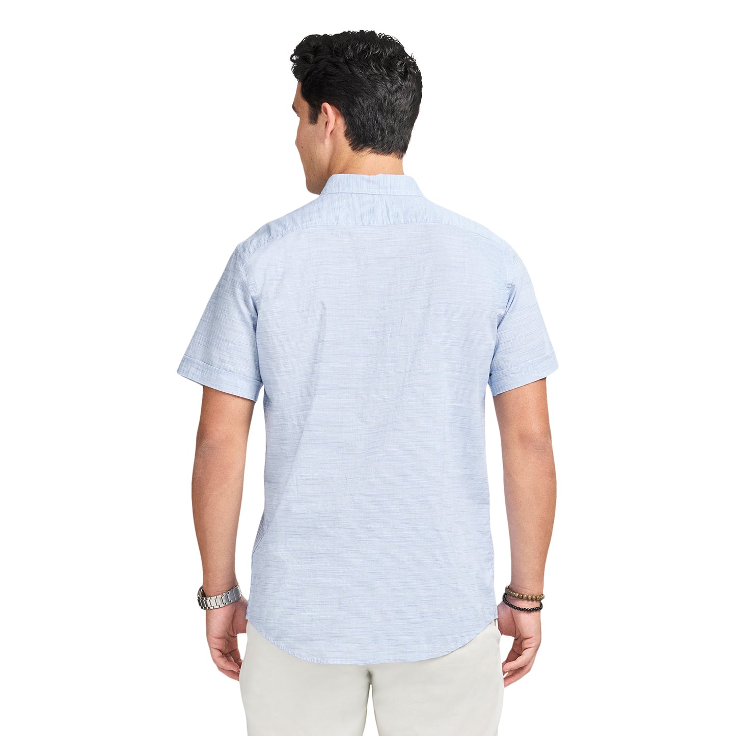 Izod DOCKSIDE CHAMBRAY S/S SHIRT - BLUE REVIVAL