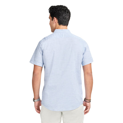 Izod DOCKSIDE CHAMBRAY S/S SHIRT - BLUE REVIVAL