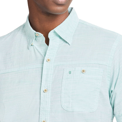 Izod DOCKSIDE CHAMBRAY S/S SHIRT - WASABI