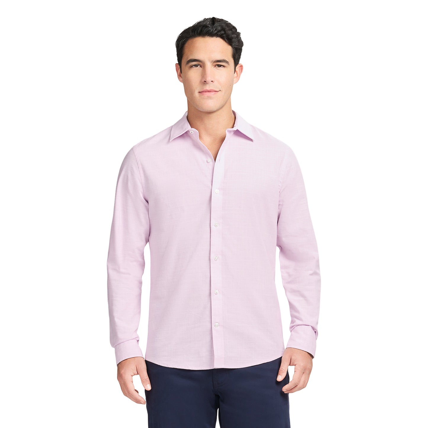 Izod LUXURY SPORT L/S SHIRT - PASTEL LILAC
