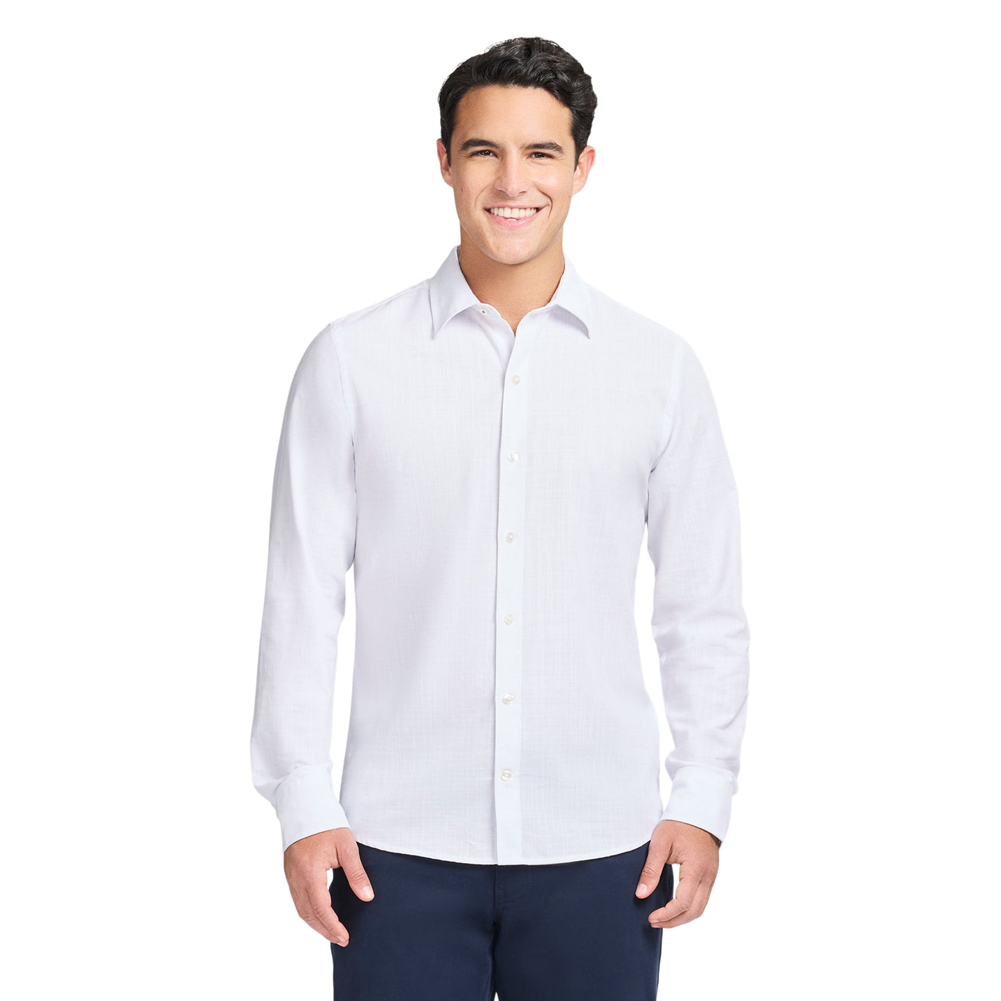 Izod LUXURY SPORT L/S SHIRT - BRIGHT WHITE