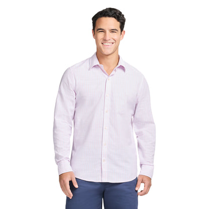 Izod LUXURY SPORT L/S STRIPED SHIRT - ROSE SHADOW