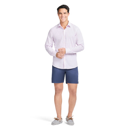Izod LUXURY SPORT L/S STRIPED SHIRT - ROSE SHADOW