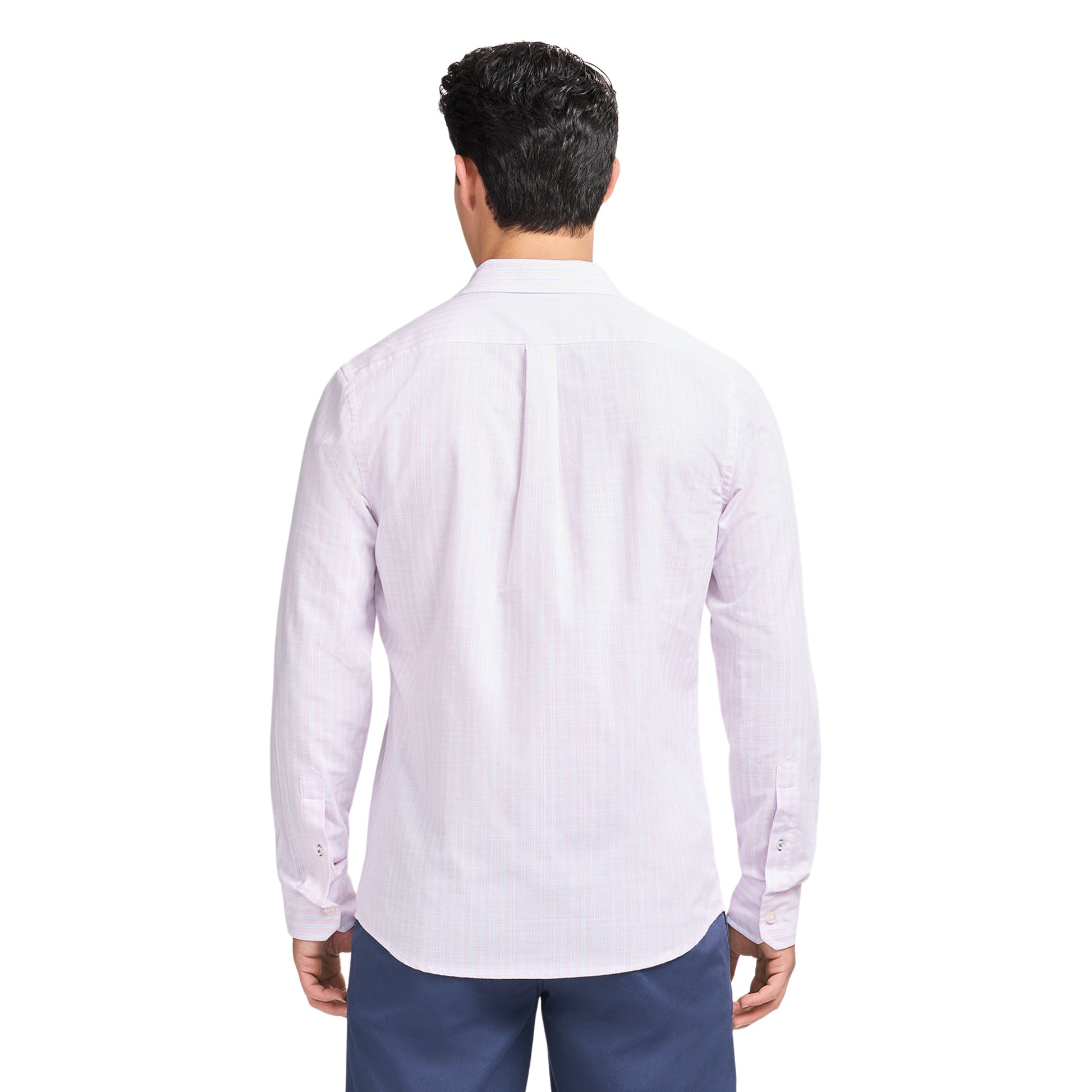 Izod LUXURY SPORT L/S STRIPED SHIRT - ROSE SHADOW