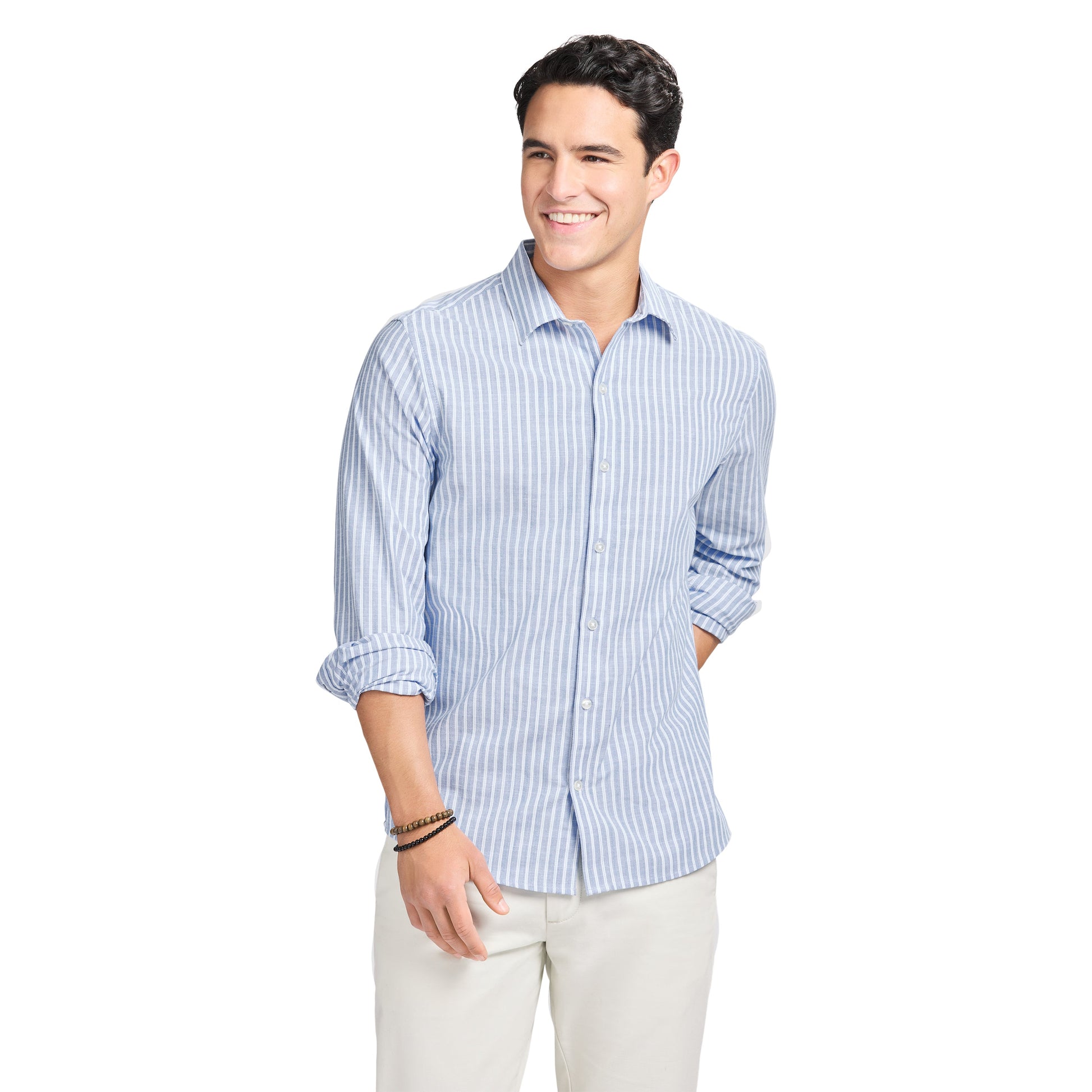 Izod LUXURY SPORT L/S STRIPED SHIRT - REGATTA