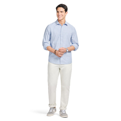 Izod LUXURY SPORT L/S STRIPED SHIRT - REGATTA