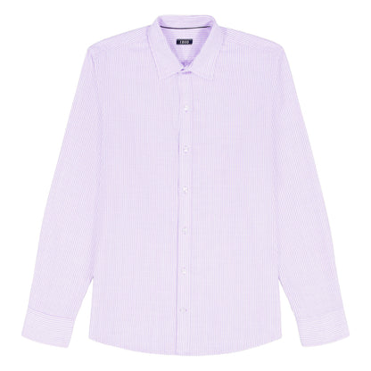 Izod LUXURY SPORT L/S STRIPED SHIRT - PASTEL LILAC