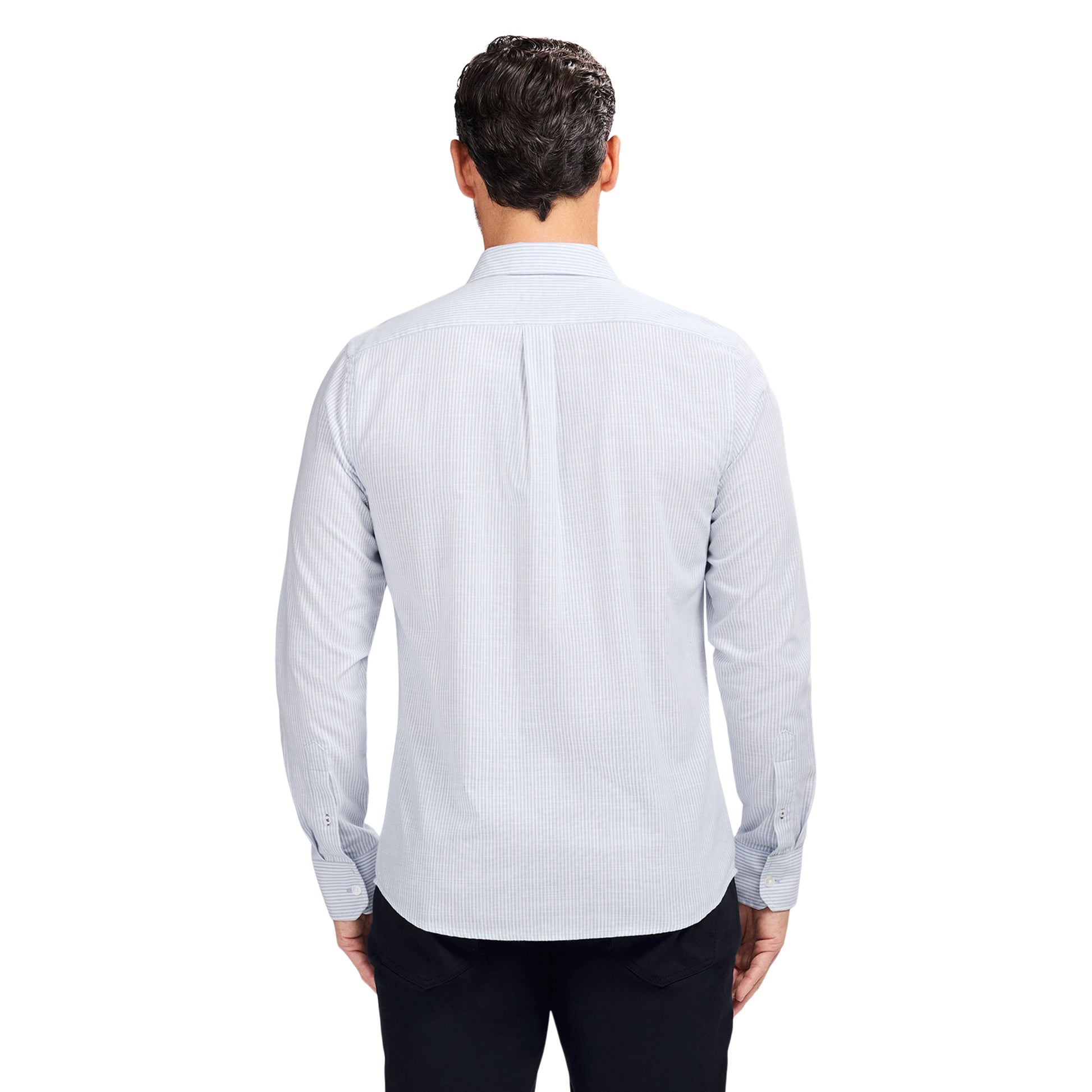 Izod LUXURY SPORT L/S STRIPED SHIRT - PLACID BLUE