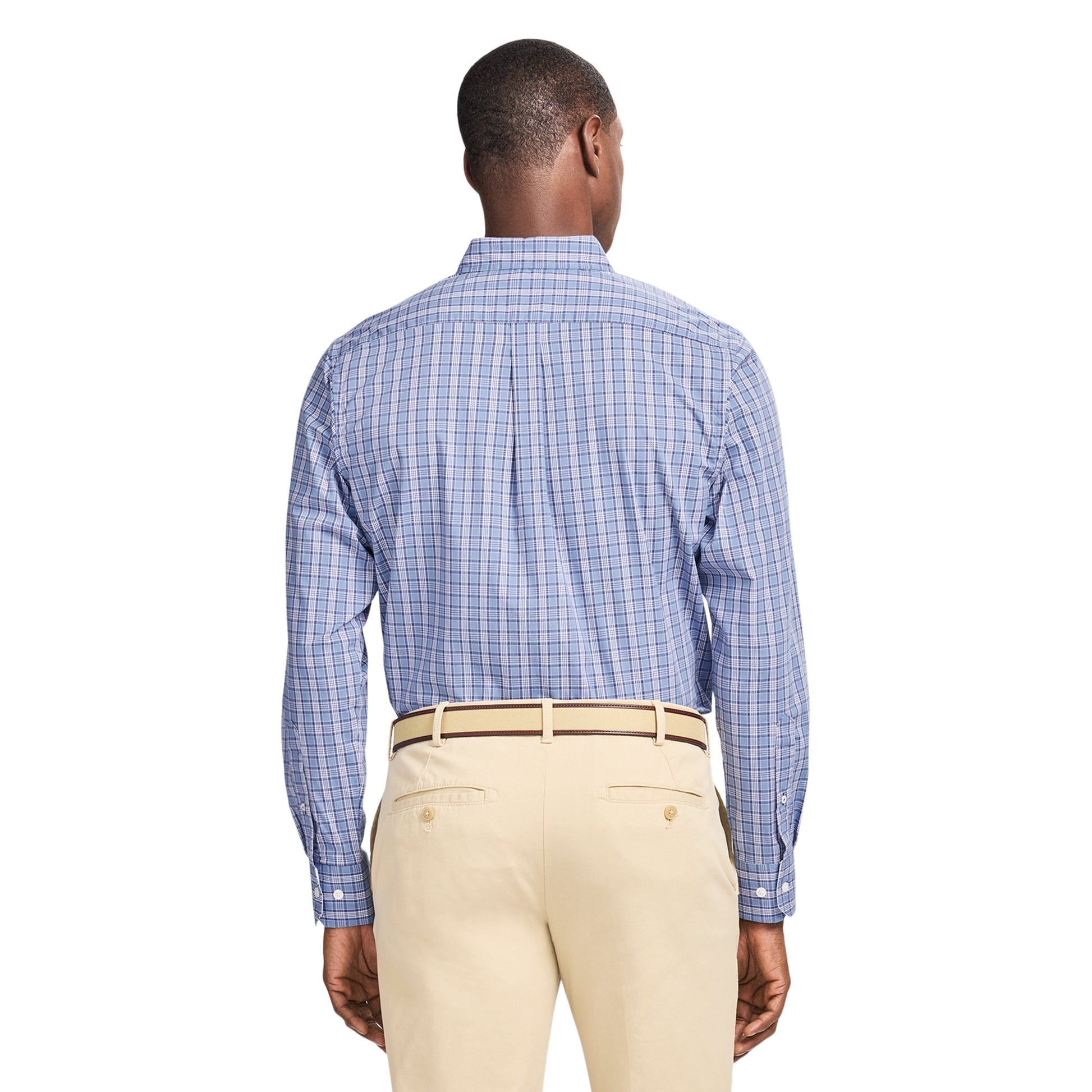 Izod Performance Comfort L/S Plaid Shirt - Regatta