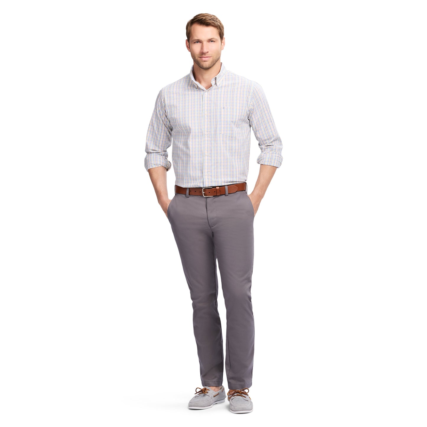 Izod Performance Comfort L/S Shirt - Lemon Meringue