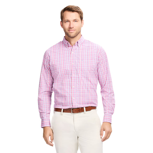 Izod Performance Comfort L/S Shirt - Pink Lemonade