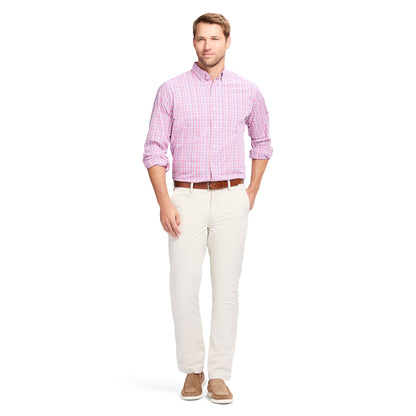 Izod Performance Comfort L/S Shirt - Pink Lemonade
