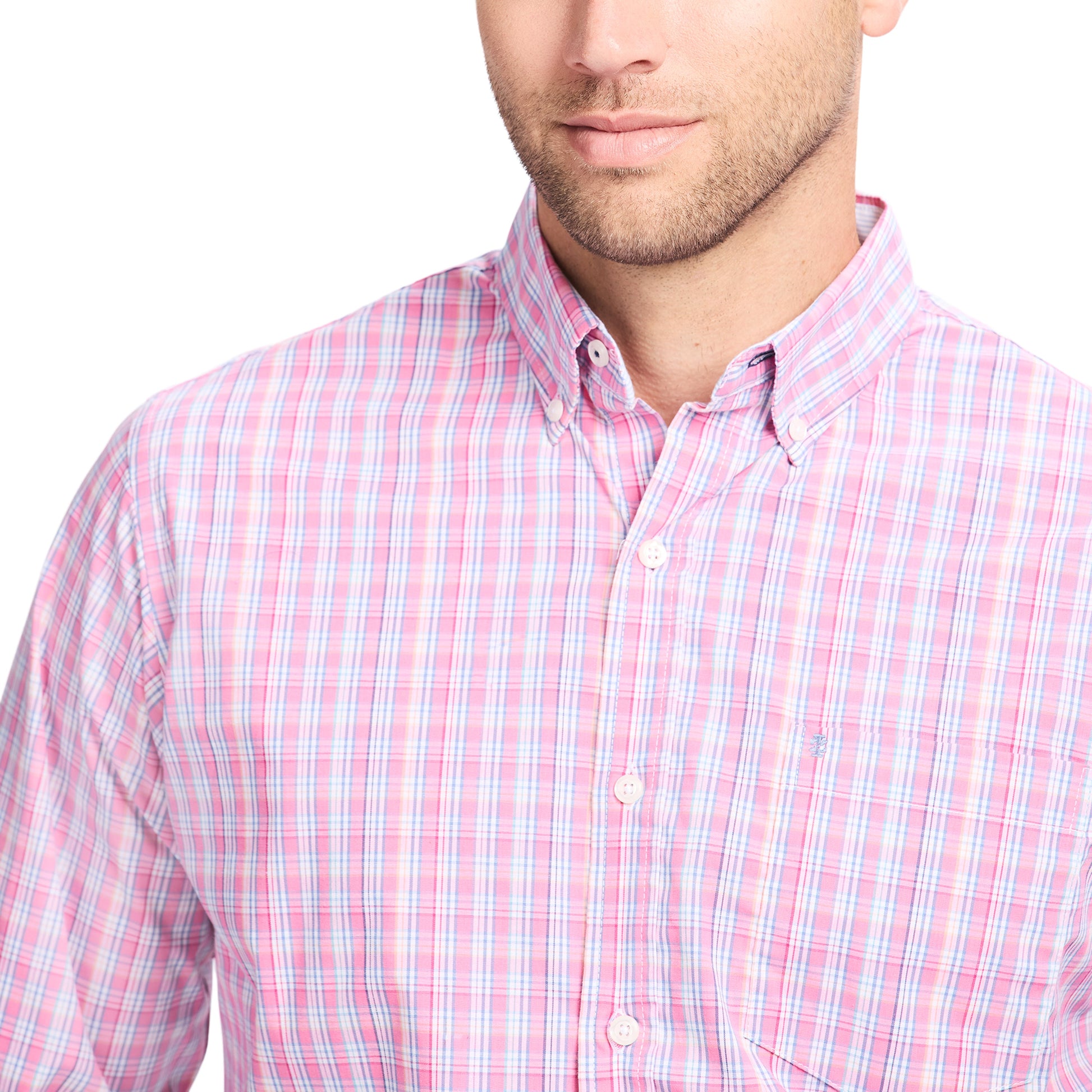 Izod Performance Comfort L/S Shirt - Pink Lemonade