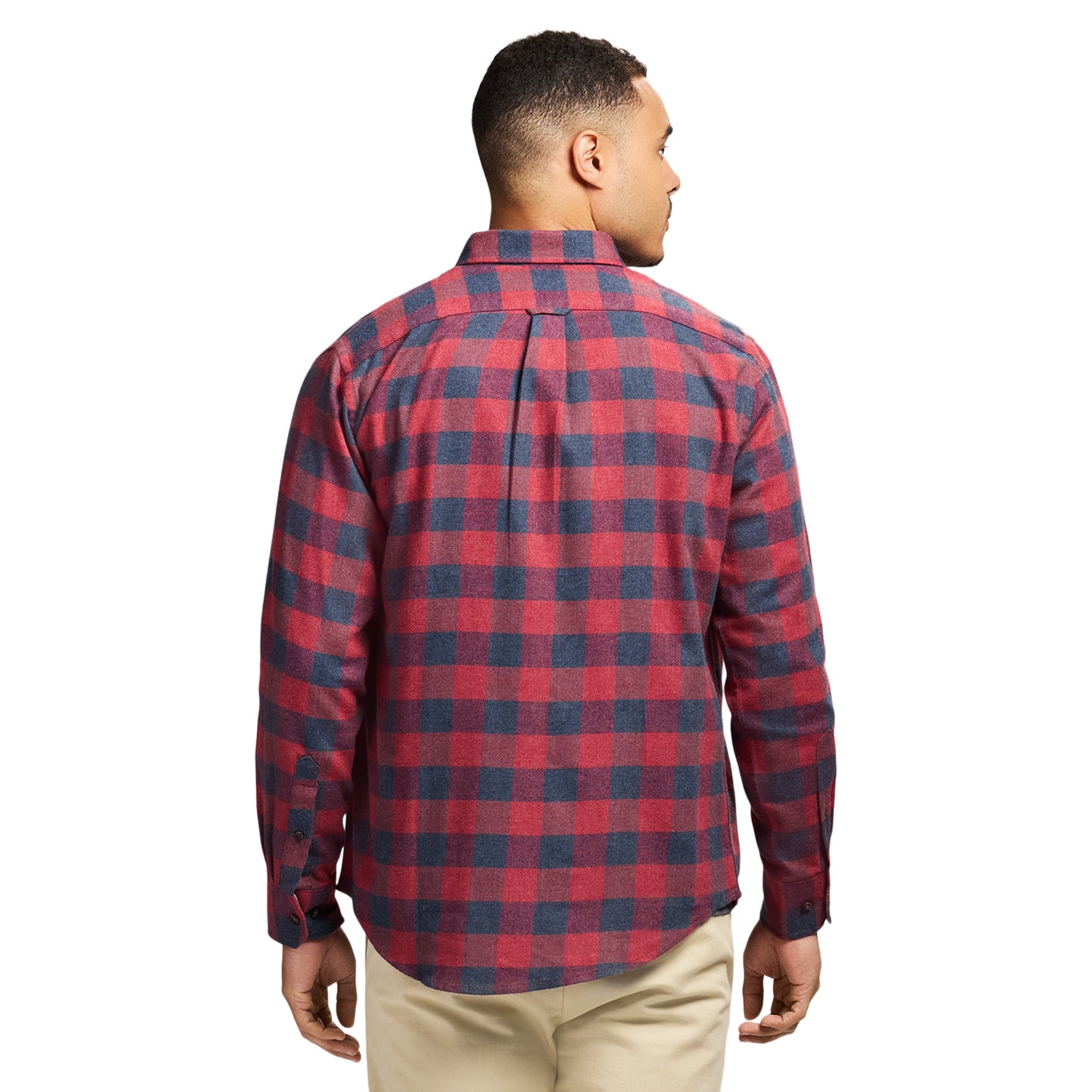 Izod Stratton Flannel Long Sleeve Button Down Shirt - Sundried Tomato