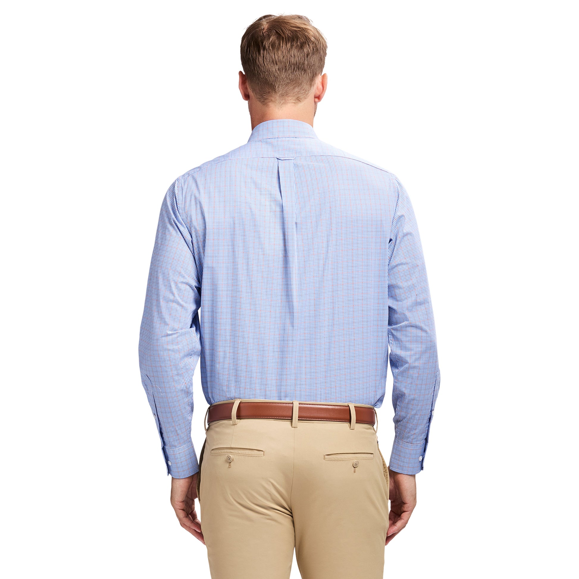 Izod All Over Stretch Button Down Dress Shirt - Sodalite Blue
