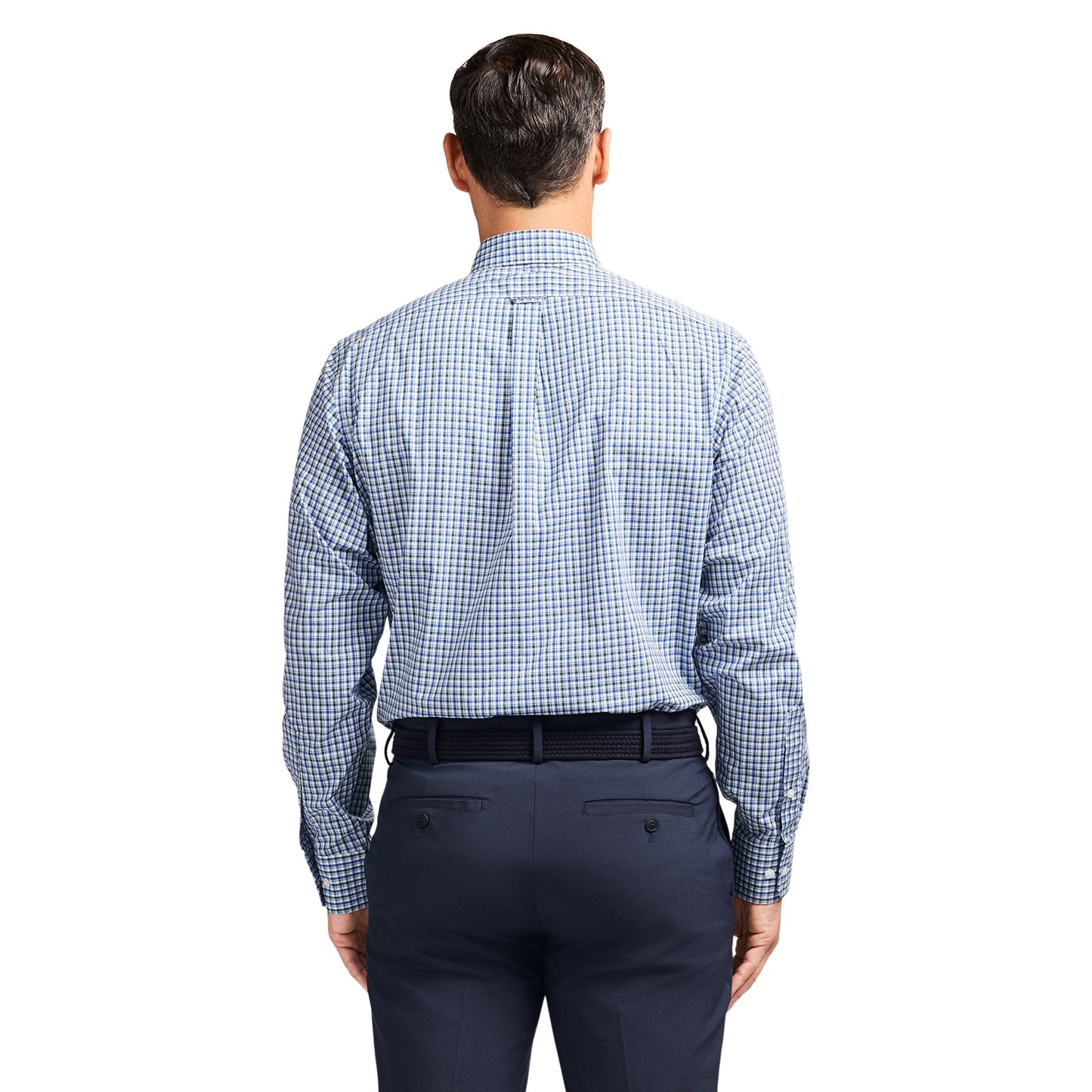 Izod All Over Stretch Button Down Dress Shirt - Bayberry