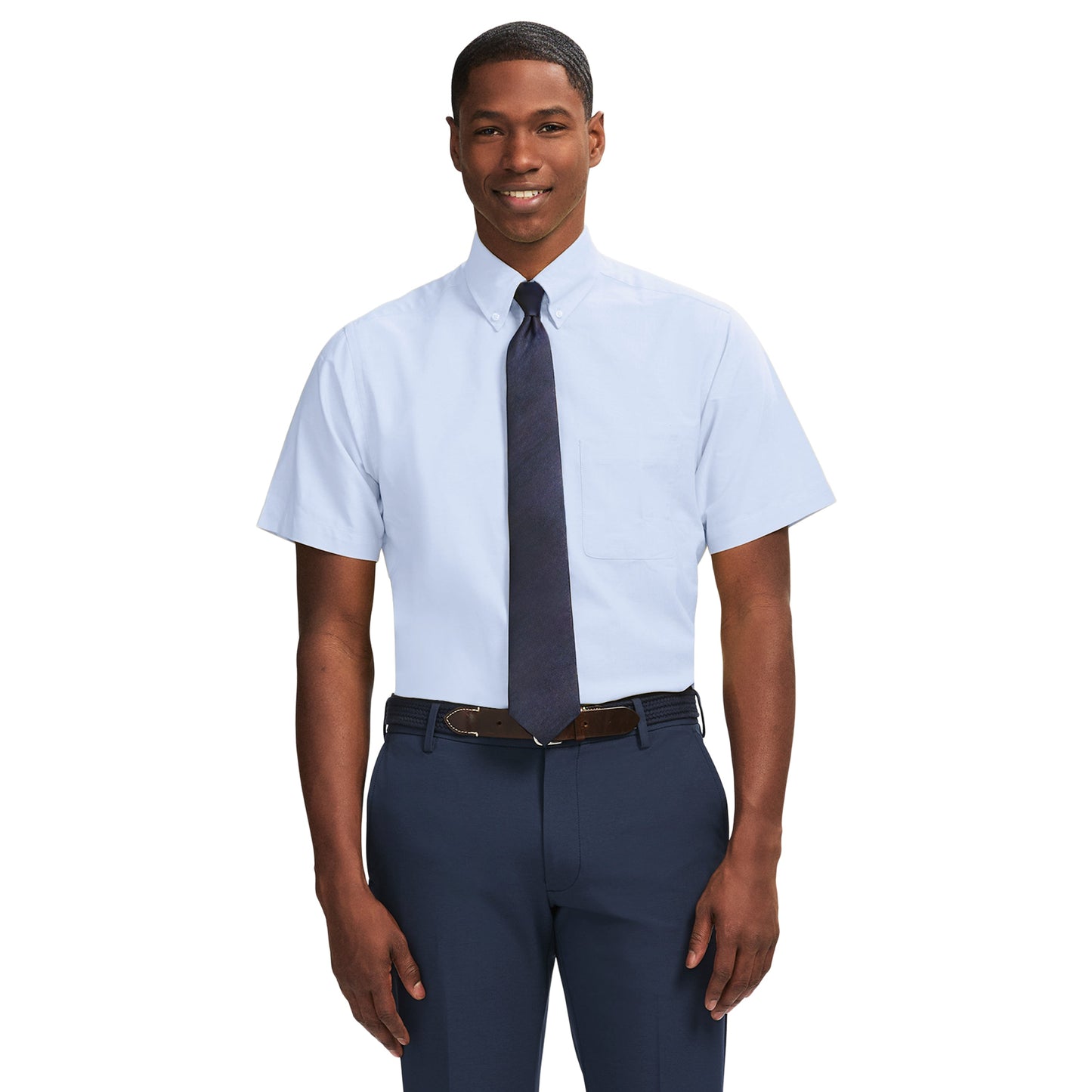 Izod Ss Reg Bd Sld Oxford - Grape Mist
