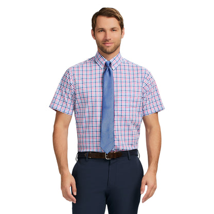 Izod Ss Reg Bd Plaid - Phlox Pink