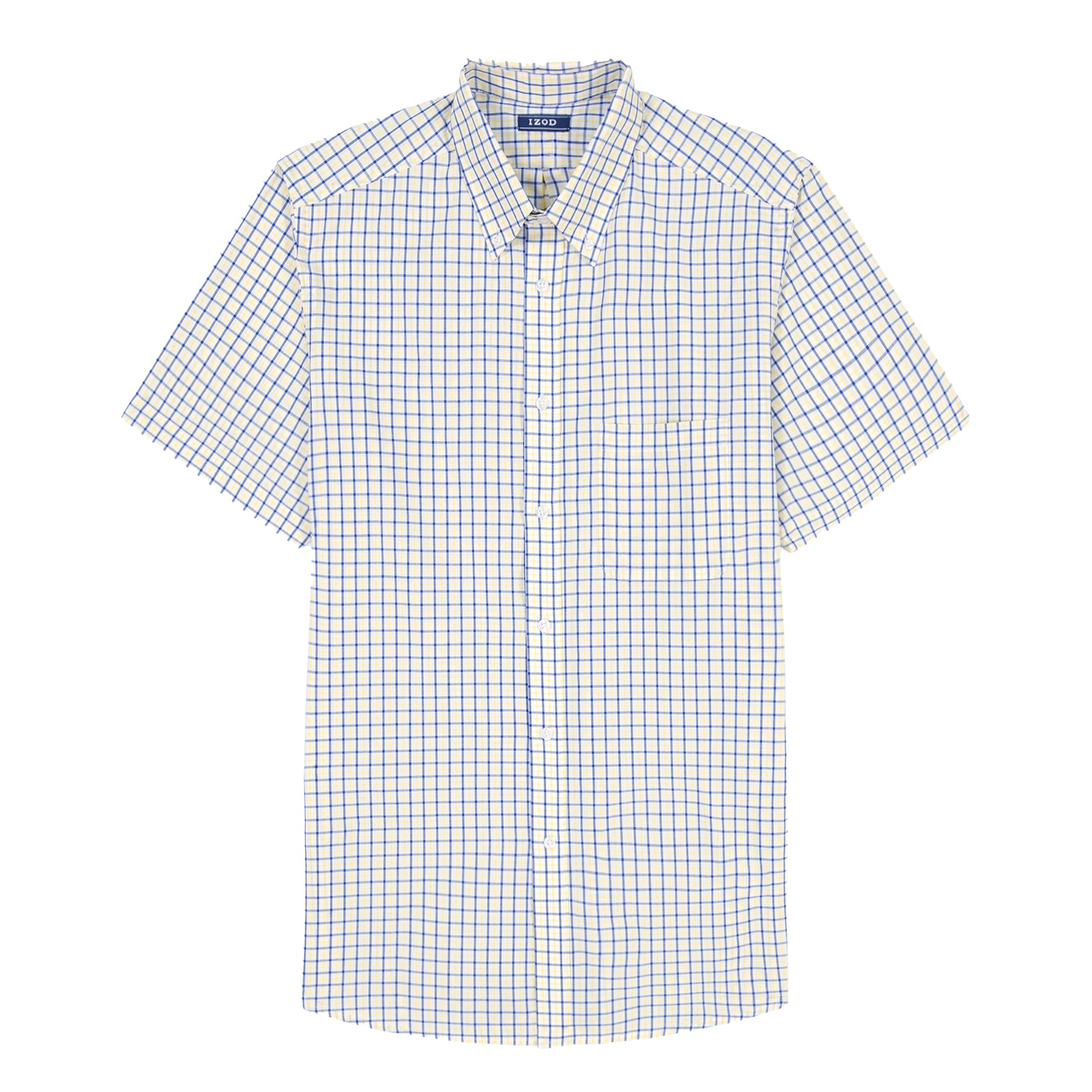 Izod Ss Reg Bd Plaid - Lemon Drop