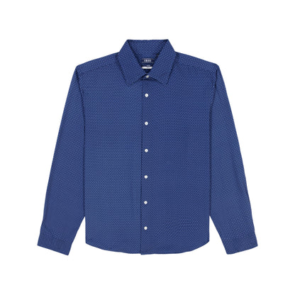 Izod Ls Prt Super Stretch - Th Dark Navy