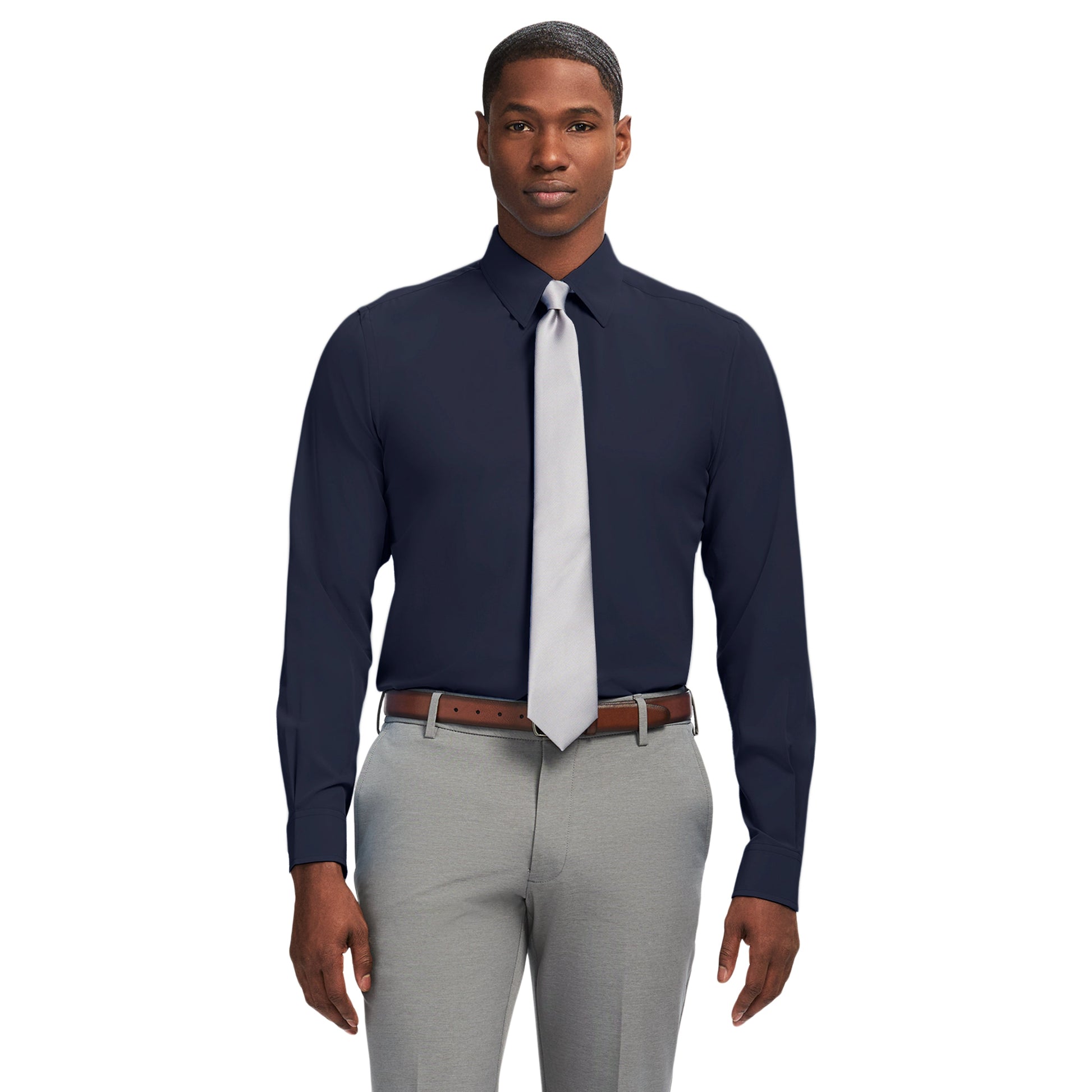 Izod Ls Sld Super Stretch - Navy Blazer