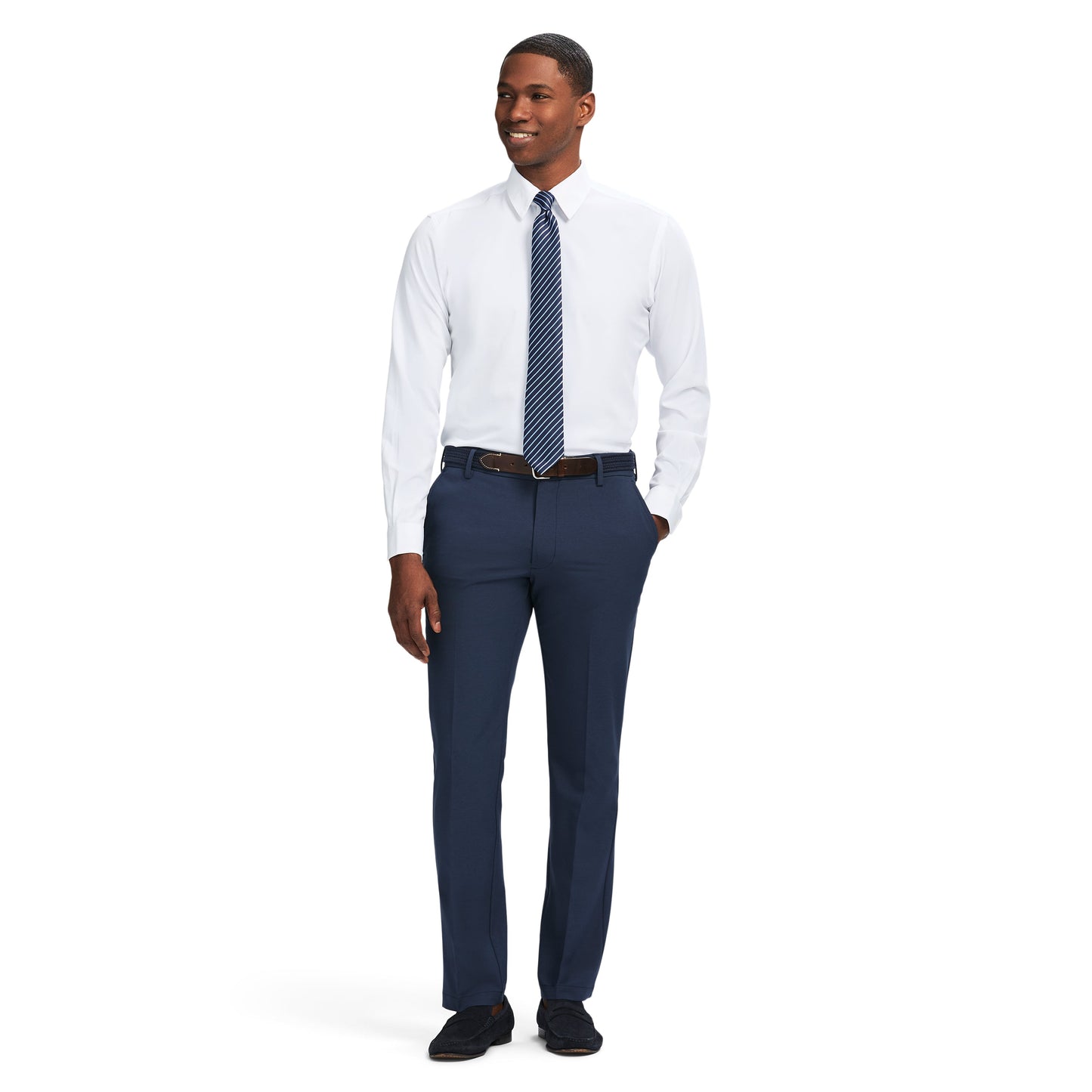 Izod Ls Sld Super Stretch - Bright White