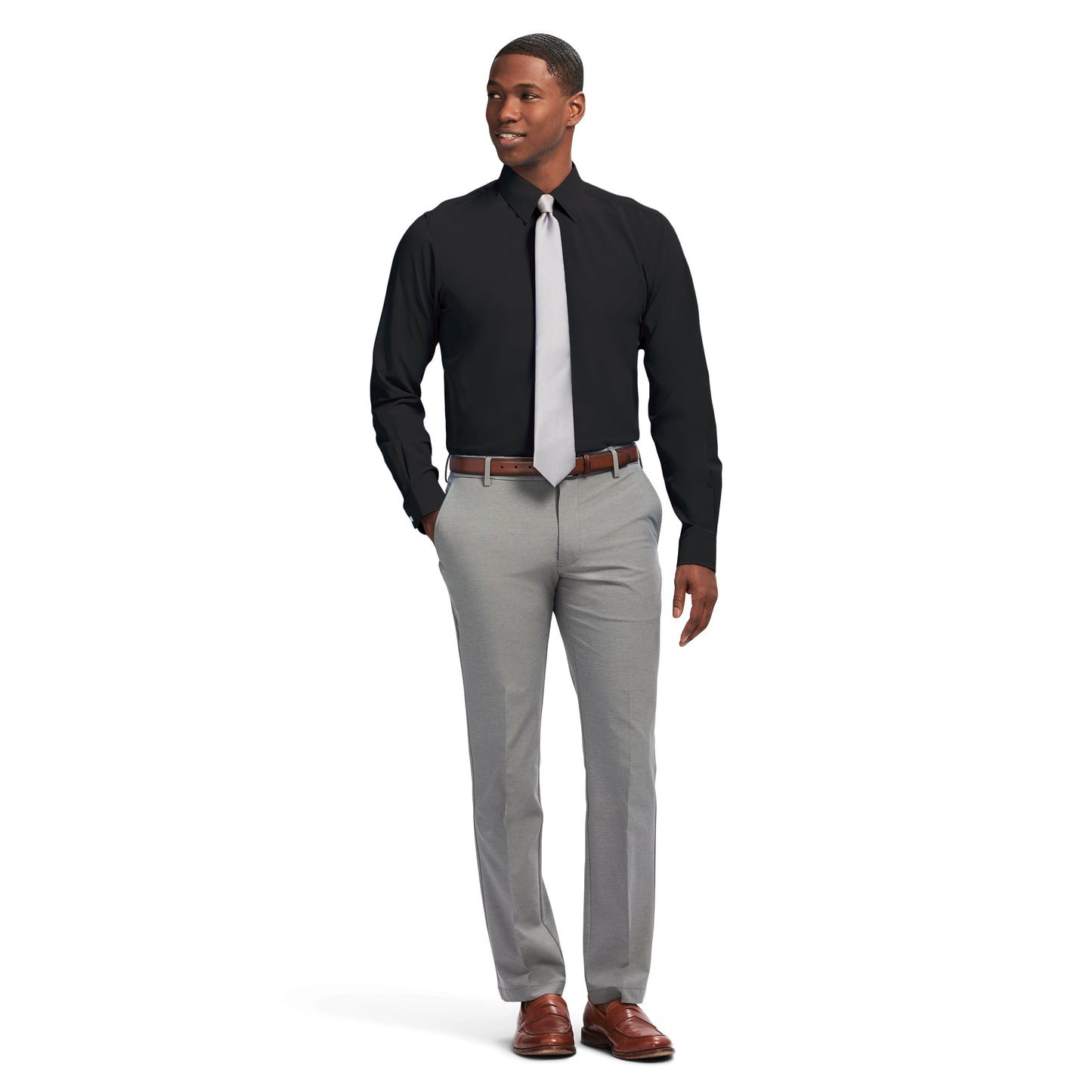 Izod Ls Sld Super Stretch - Black 1